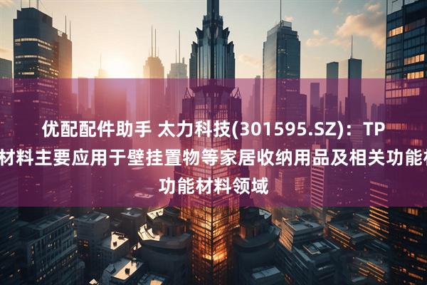 优配配件助手 太力科技(301595.SZ)：TPE弹性体材料主要应用于壁挂置物等家居收纳用品及相关功能材料领域